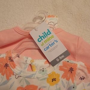 Baby outfit and mittens NWT